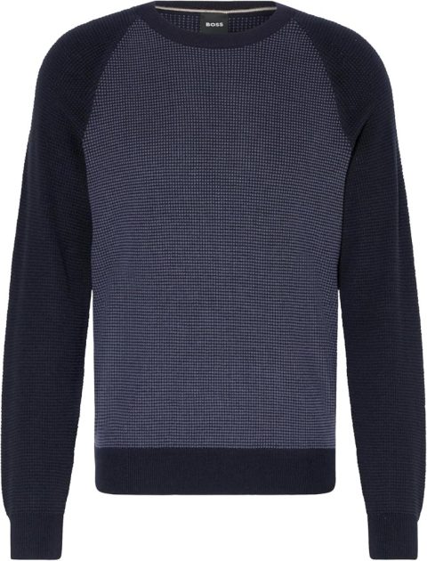 Hugo Boss Men’s Dairon Wool Crew Neck Sweater, Navy