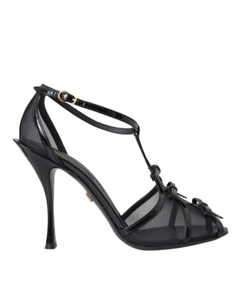 Dolce & Gabbana Mesh T-strap Heels Sandals Women’s Shoes (Pre-Owned)