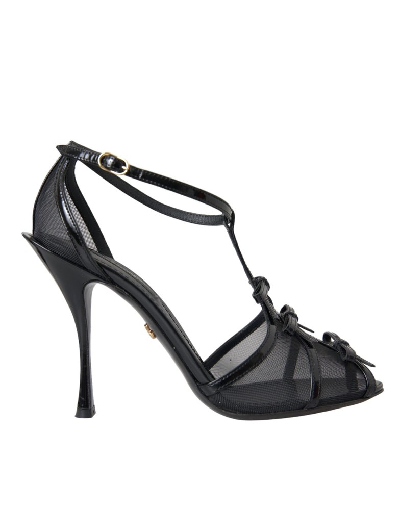 Dolce & Gabbana Mesh T-strap Heels Sandals Women’s Shoes (Pre-Owned)