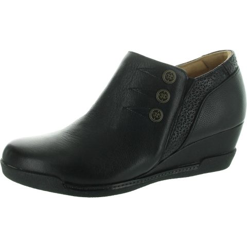 Devina Zipper Leather Booties