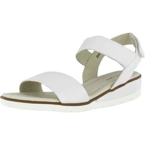 Scala Adjustable Leather Slingback Sandals