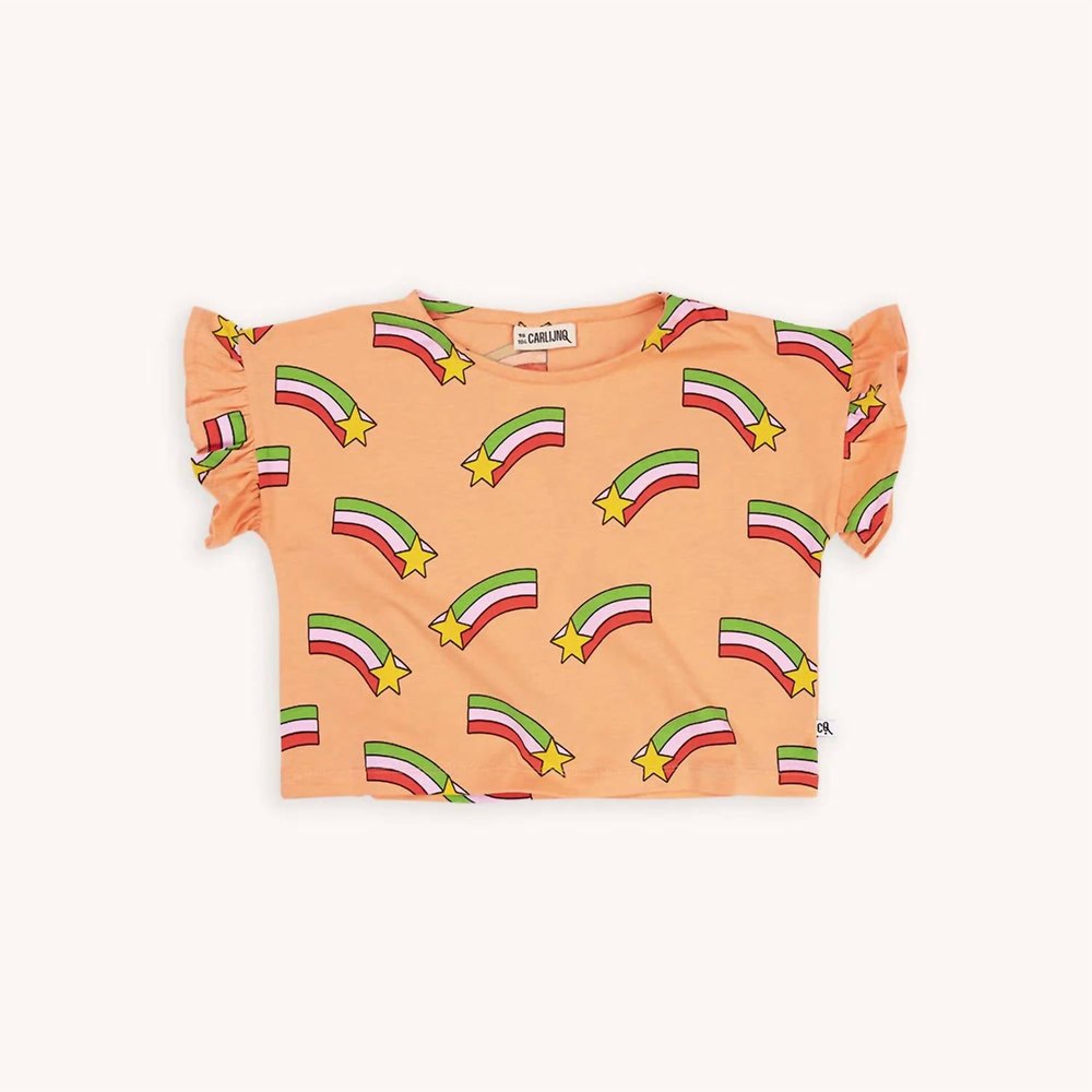 Girl’s Frilled Shirt In Peach 7733821145148