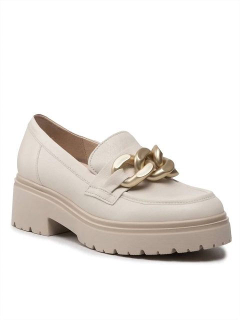 Women’s Chunky Loafers In Cream/gold Ornament