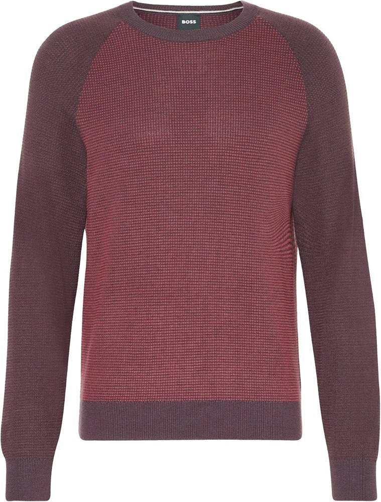 Hugo Boss Men’s Dairon Wool Crew Neck Sweater, Red