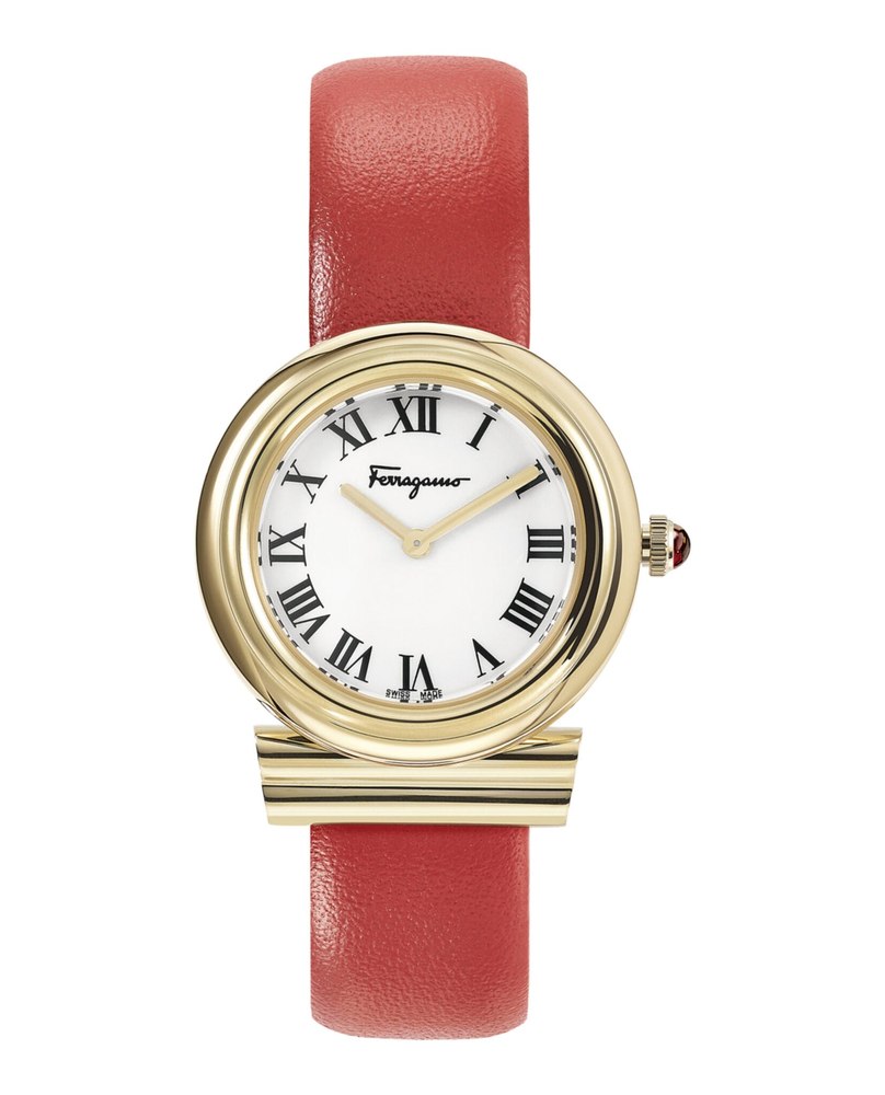 Gancini Leather Watch