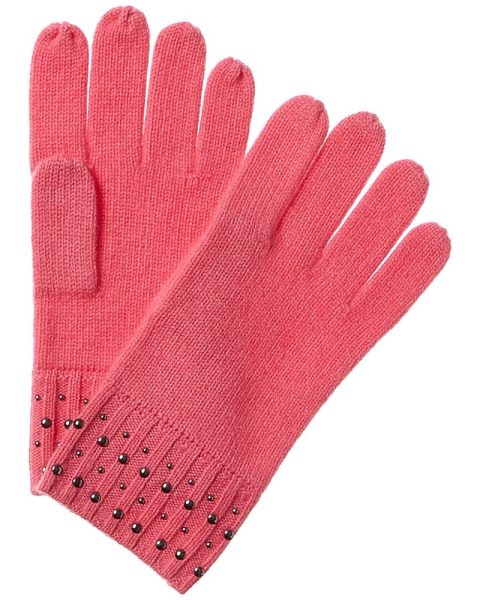Forte Cashmere Fashion Studded Cashmere Gloves
