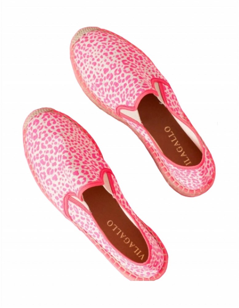 Women’s Leopard Espadrille In Fuchsia