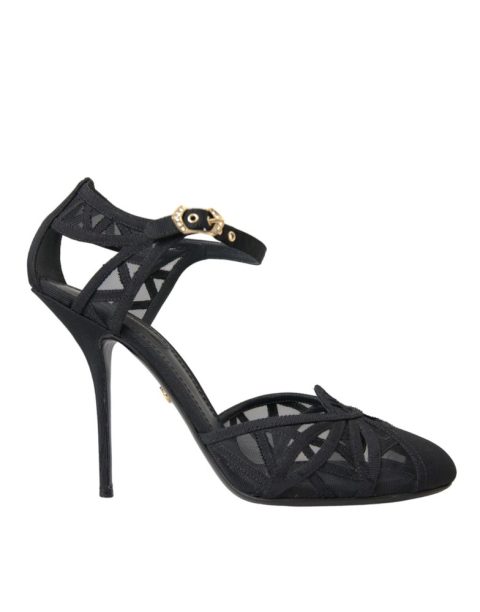 Dolce & Gabbana Mesh Ankle Strap Heels Sandals Women’s Shoes (Pre-Owned)