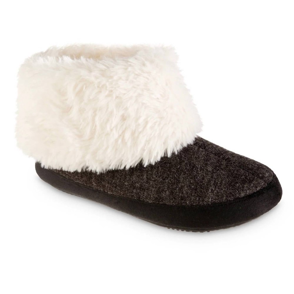 Women’s Heather Knit Marisol Boot Eco Comfort Slipper In Black 7733833596988