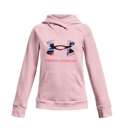 Girls’ Rival Fleece Big Logo Hoodie In Prime Pink / Pink Punk 7733834973244