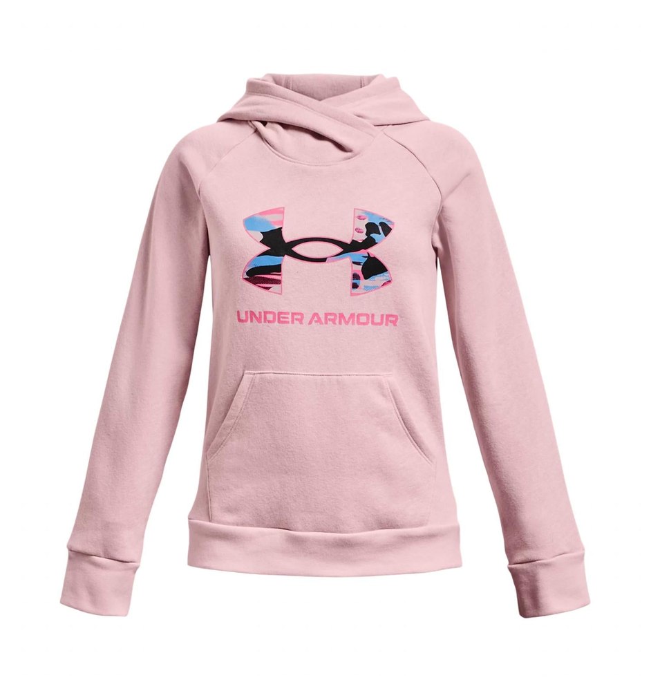 Girls’ Rival Fleece Big Logo Hoodie In Prime Pink / Pink Punk 7733834973244
