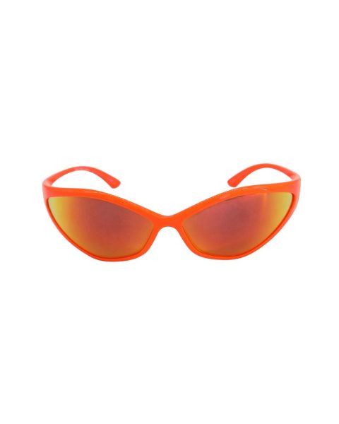 Balenciaga 90s Oval Sunglasses in Orange Nylon 7733834022972