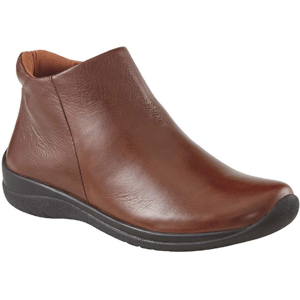 Sportivo Leather Side Zipper Ankle Boots