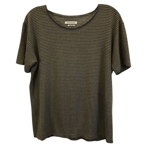 Isabel Marant Étoile Striped T-Shirt in Green Cotton 7733844901948