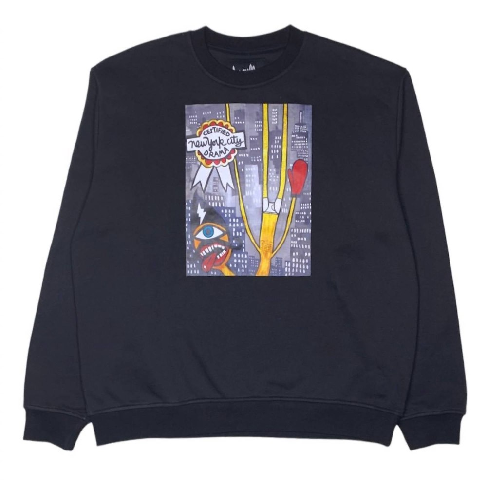 Men’s Nyc Drama Crewneck Top In Black