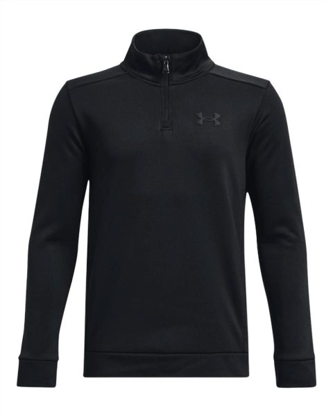 Boys’ Fleece 1/4 Zip Shirt In Black 7733846966332
