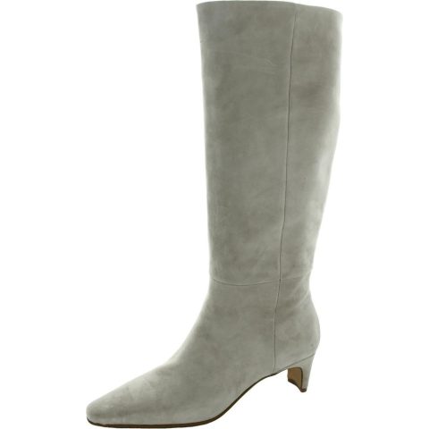 DAGNE Solid Leather Knee-High Boots