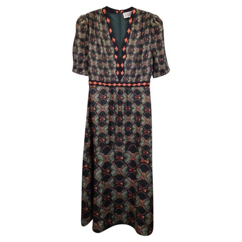 Saloni Tabitha C Dress in Multicolor Silk 7733840576572