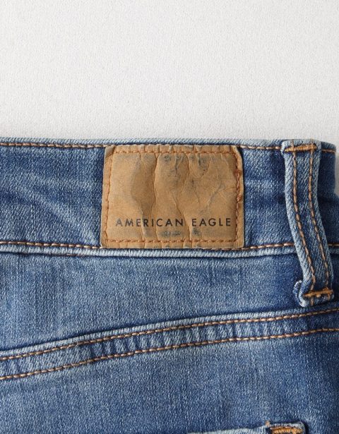 High-Waisted Denim Short Short