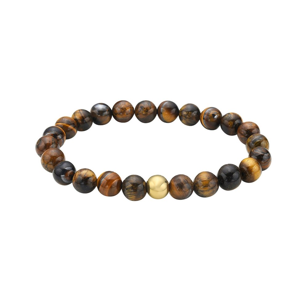 Men’s Water Resistant Tiger’s Eye Bead Stretch Bracelet