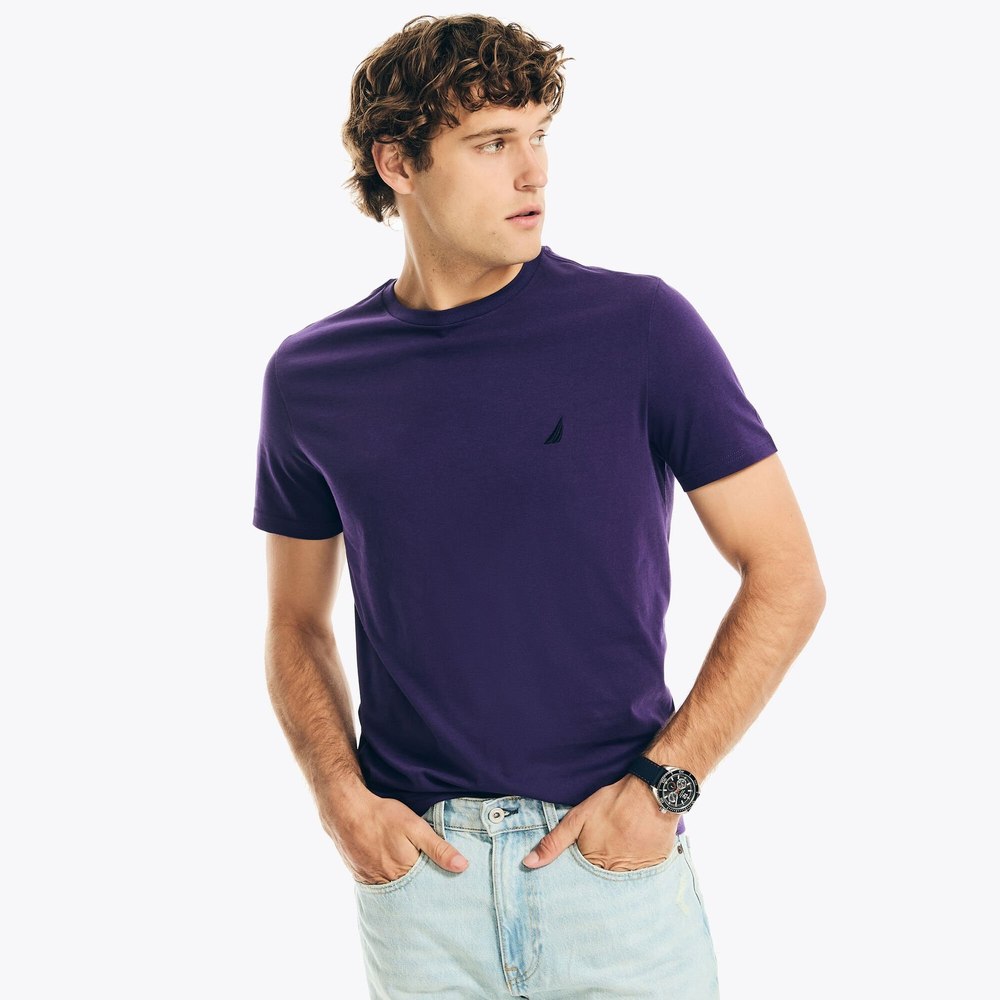 Nautica Mens Solid Crewneck T-Shirt 7785122562108