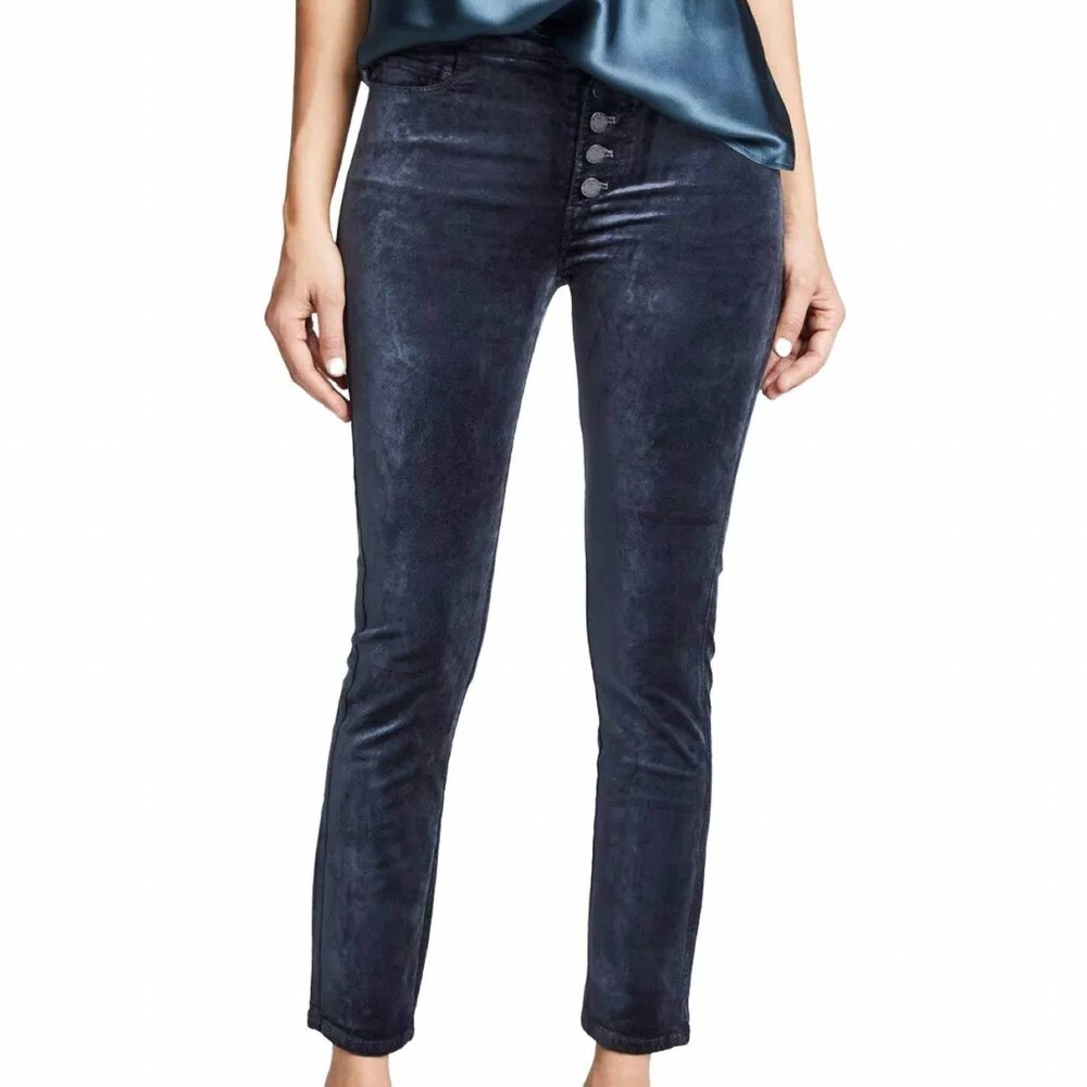Hoxton Ankle Peg Jean With Exposed Buttons In Midnight Slate 7733859450940