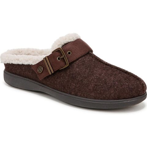 Eternity Buckle Faux Fur Slide Slippers