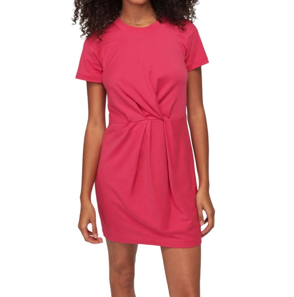 Fortuna Twisted T-Shirt Dress In Hibiscus