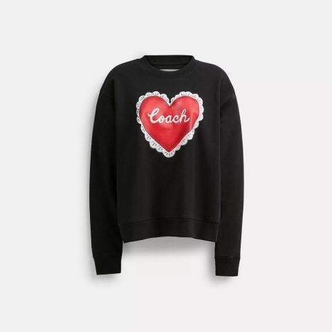 Coach Outlet Heart Crewneck Sweater 7734236839996
