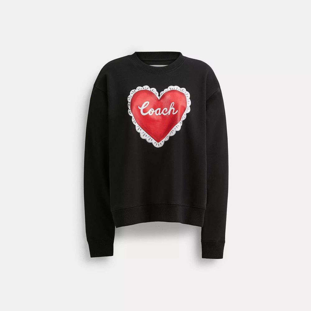 Coach Outlet Heart Crewneck Sweater 7734236839996