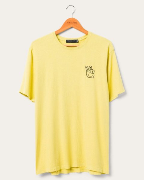 JF Peace + Smiles Logo Embroidered Vintage Tee 7734246146108