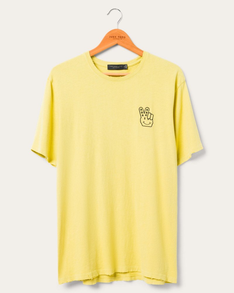 JF Peace + Smiles Logo Embroidered Vintage Tee 7734246146108