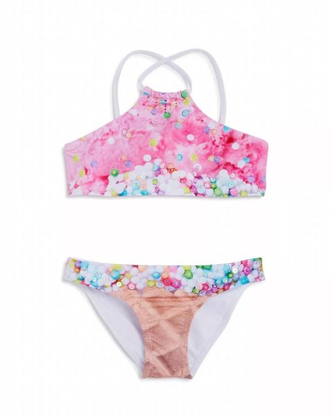 Girls Ice Cream Swimsuit In Pink