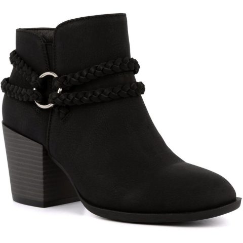 Sandlot Zipper Faux Leather Booties