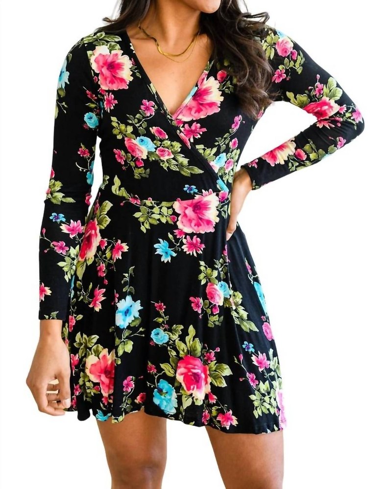 Floral Market Skort Dress In Black 7733863972924