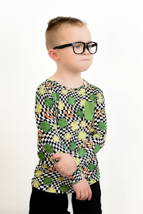 SHAMROCKIN’ CHECKS DREAM POCKET TEE