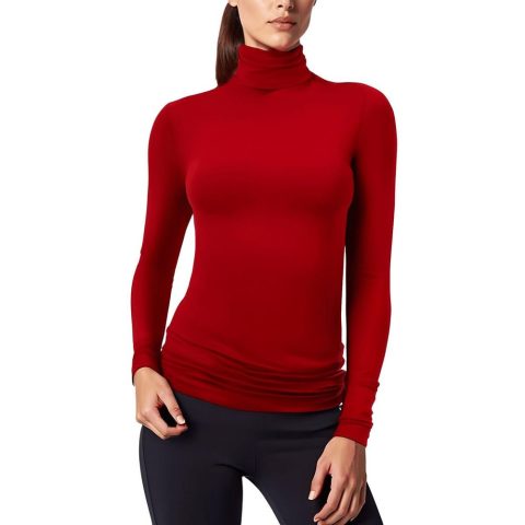 Solid Jersey Turtleneck Sweater