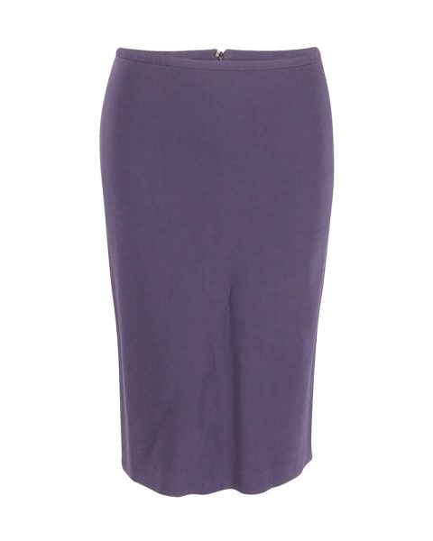 Sportmax Pencil Skirt in Navy Blue Cotton