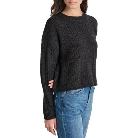 Metallic Knit Crewneck Sweater