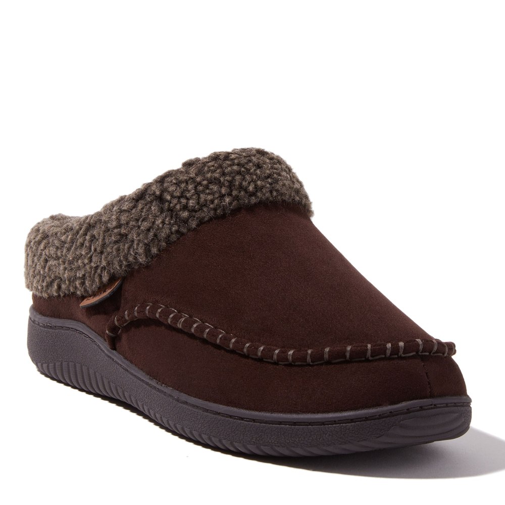 Dearfoams Men’s Marshall Microsuede Moccasin Toe Clog