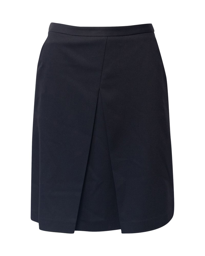 Jil Sander A-line Skirt in Navy Blue Wool