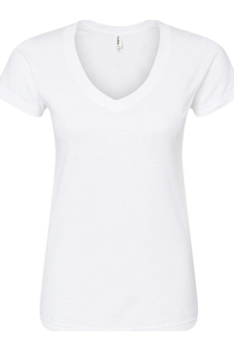 Tultex Women´s Slim Fit Fine Jersey V-Neck T-Shirt 7823689416764