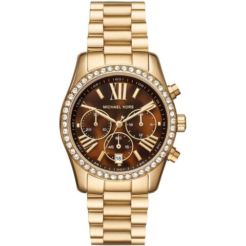 Michael Kors Women’s Lexington Lux Brown Dial Watch
