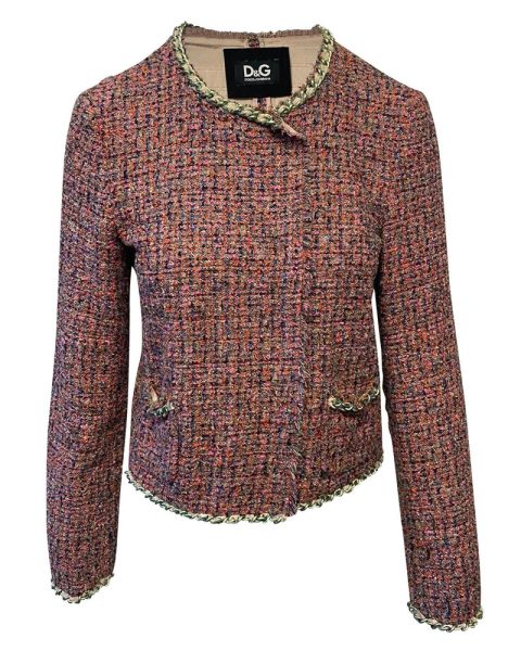 Dolce & Gabbana Evening Jacket in Pink Tweed 7748638965820