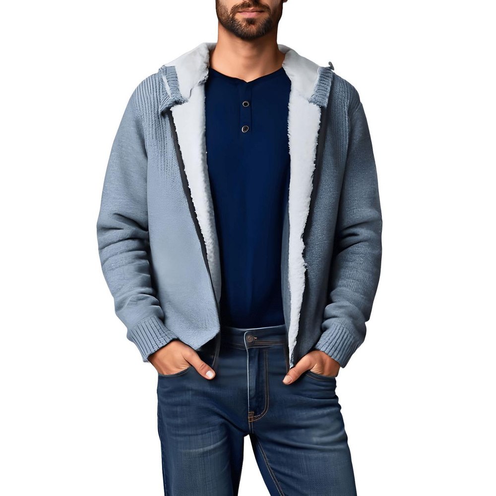 Faux Fur Lined Zip Hoodie