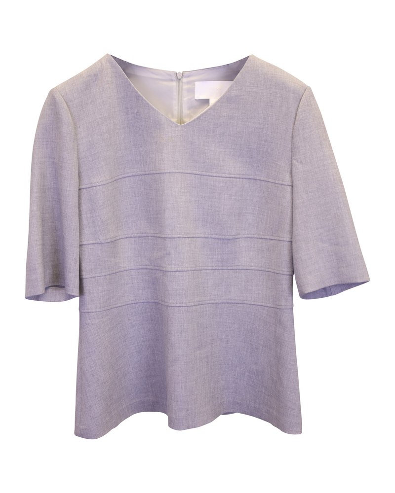 Hugo Boss V-neck Top in Grey Polyester Viscose 7748641751100