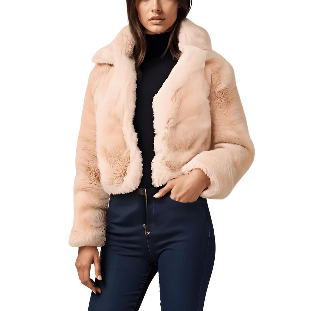 Crop Faux Fur Faux Fur Coat
