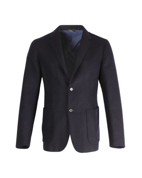 Jil Sander Blazer Jacket in Navy Blue Cashmere 7748643749948