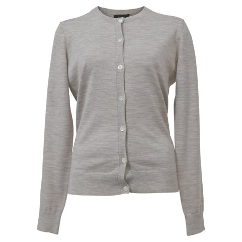 Theory Regal Buttoned Cardigan in Beige Wool 7748643684412
