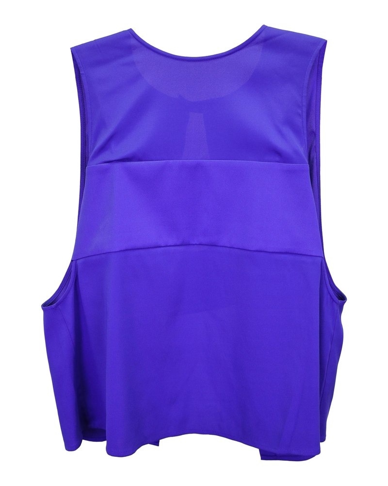 T by Alexander Wang Sleeveless Open-Back Top in Blue Silk 7748645683260